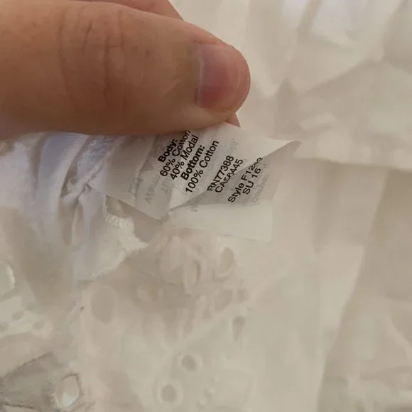 Madewell White Balcony Eyelet Ruffle Cold Shoulder Blouse - Picture 7 of 7